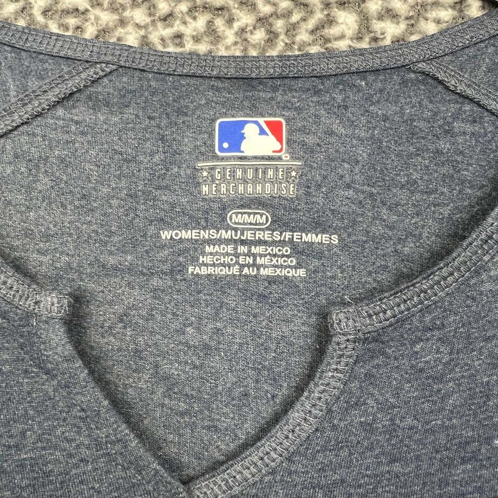Cleveland‎ Indians Guardians Shirt Women Medium Gray MLB Short Sleeve New M - Picture 3 of 7